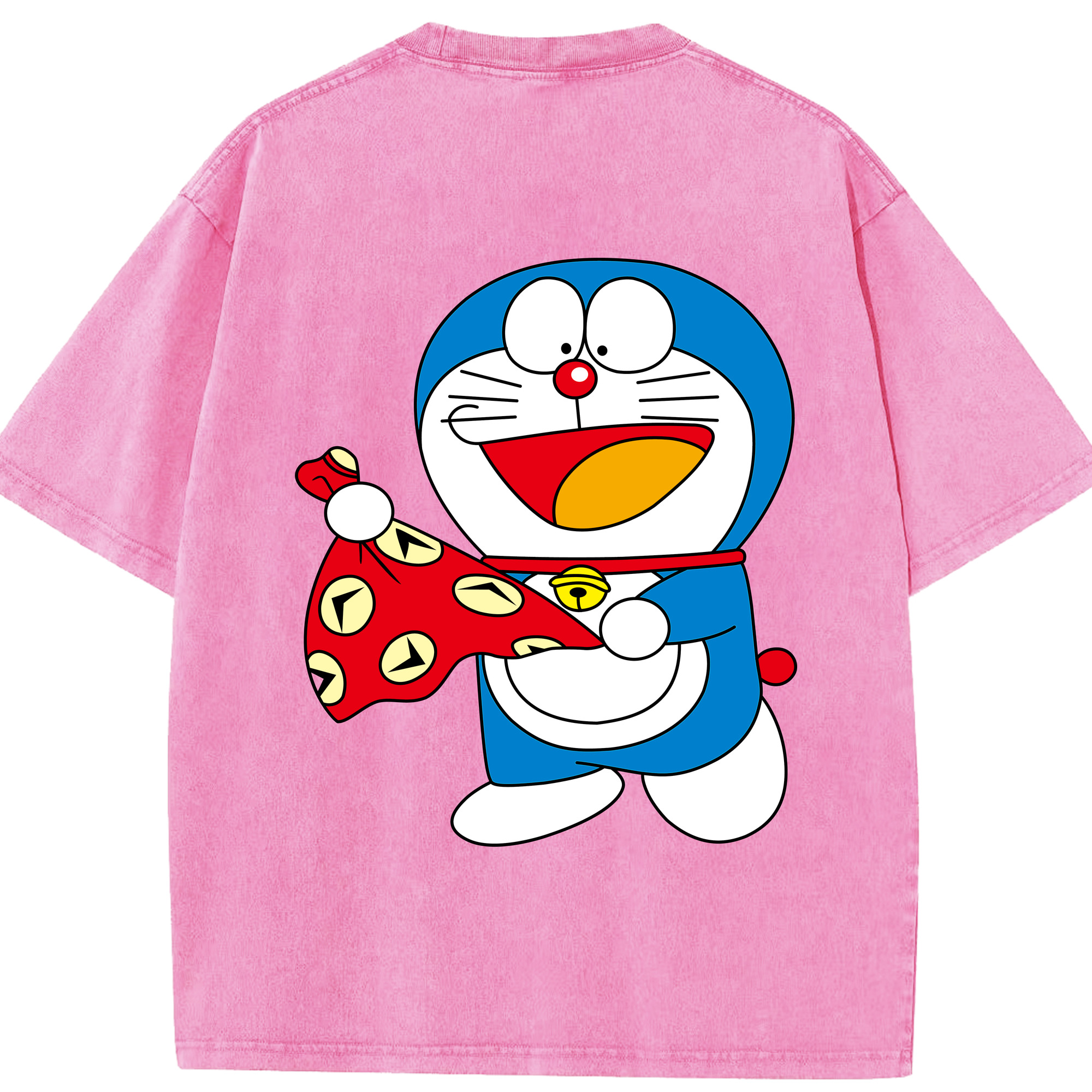 （画像用） ドラえもん Doraemon 綿100% ヴィンテージ風 半袖Tシャツ（背面プリント）